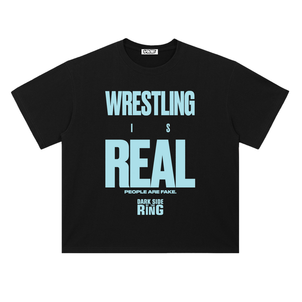 Wrestling is Real Tee - Black