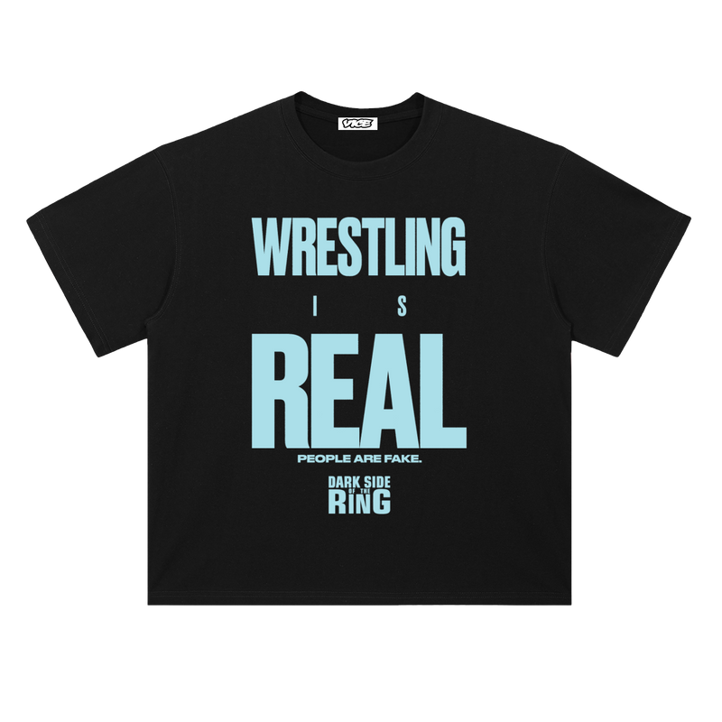 Wrestling is Real Tee - Black