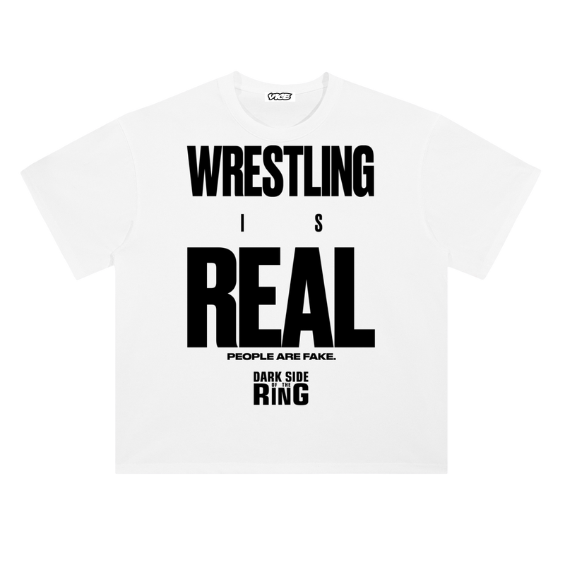 Wrestling is Real Tee - White